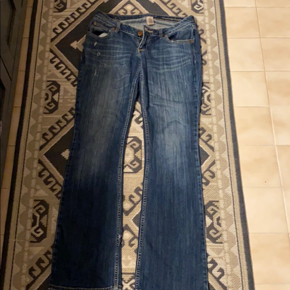Dark wash bootcut jeans